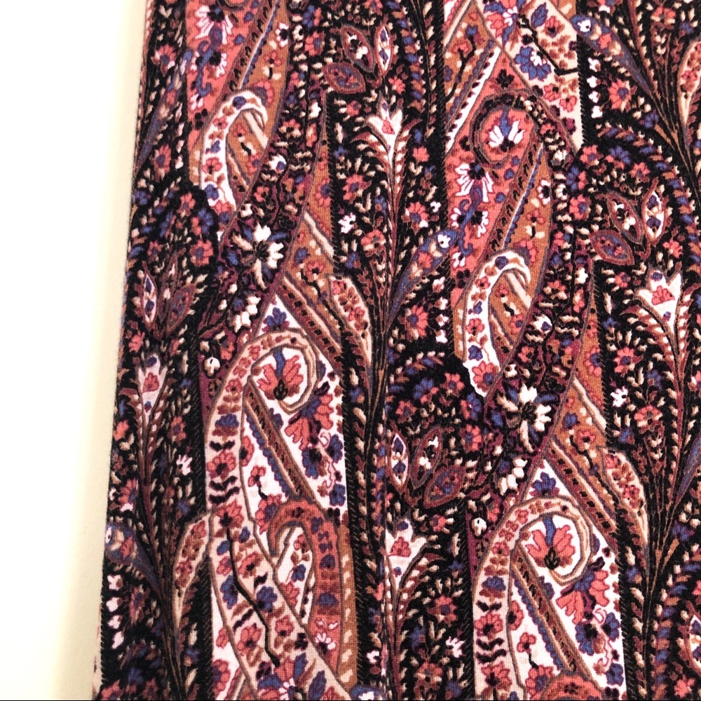 American Eagle Maxi Skirt Brown Paisley Comfortable Stretchy Soft Small - Picture 5 of 8